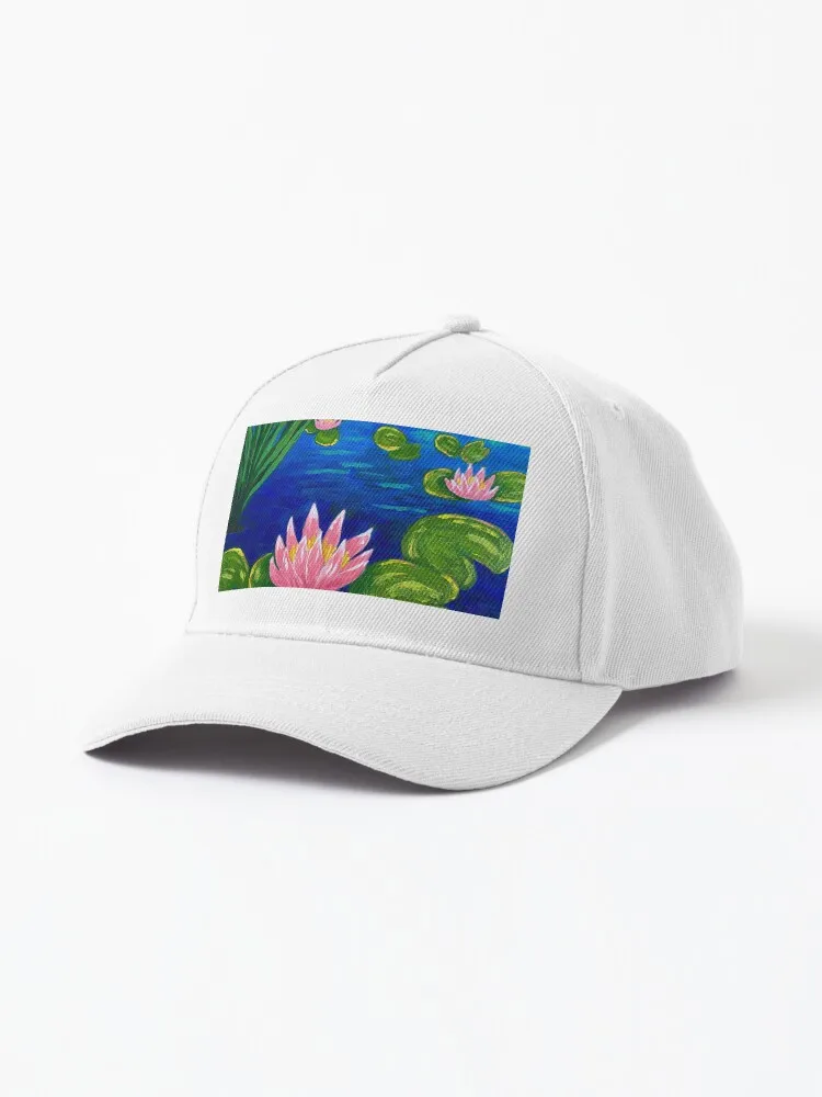 Pink Water Lily Cap For Women Men Hip Hop Cap Street Baseball Hat