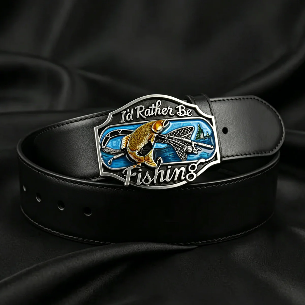 Retro Western Fishing Enthusiast Belt Buckle for Men Fashion Accessory Cowboy Classic Trend