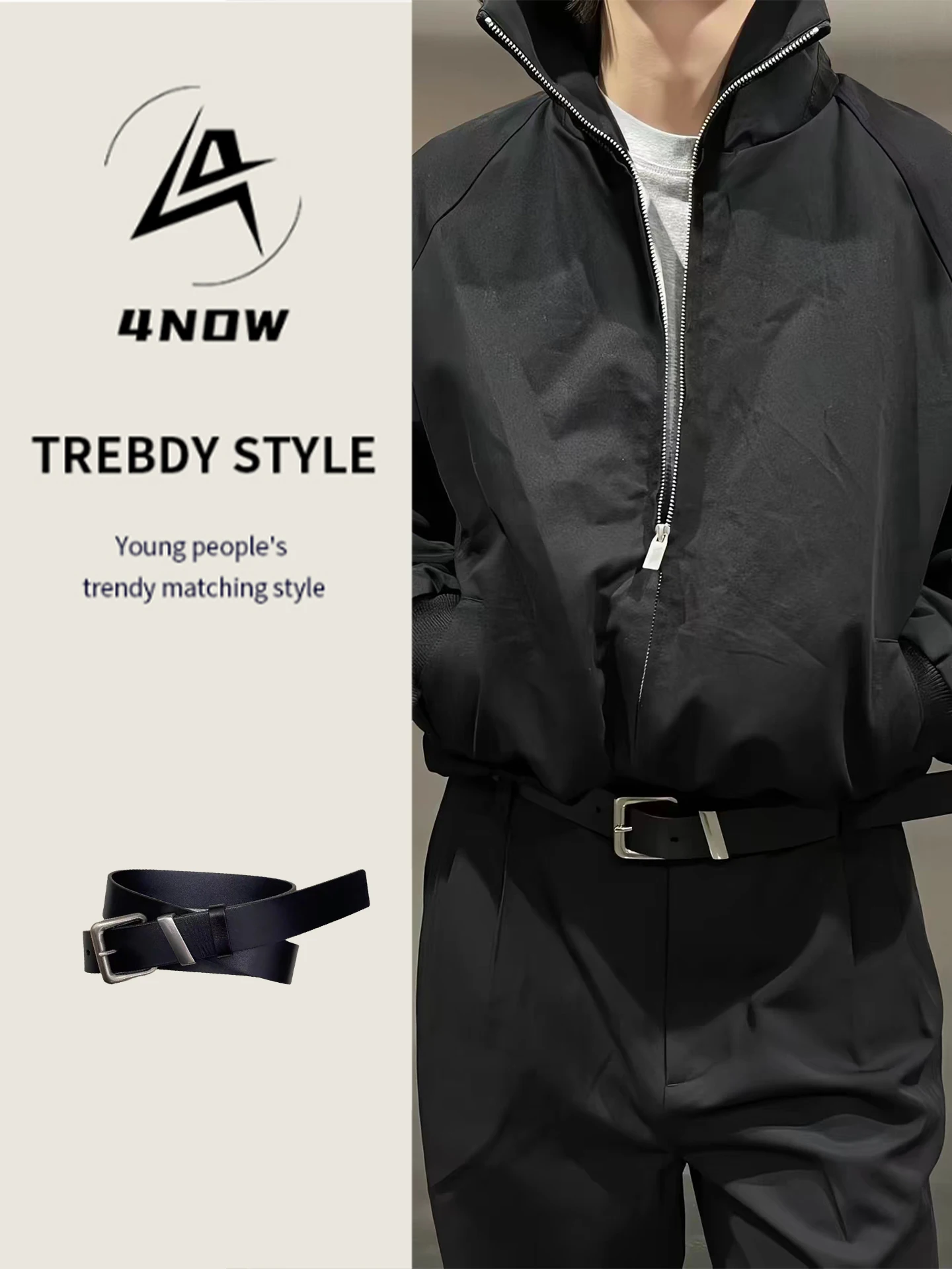 4now-men's-and-women's-rectangular-ring-buckle-leather-belt-simple-versatile-top-layer-cowhide-belt-for-autumn-season