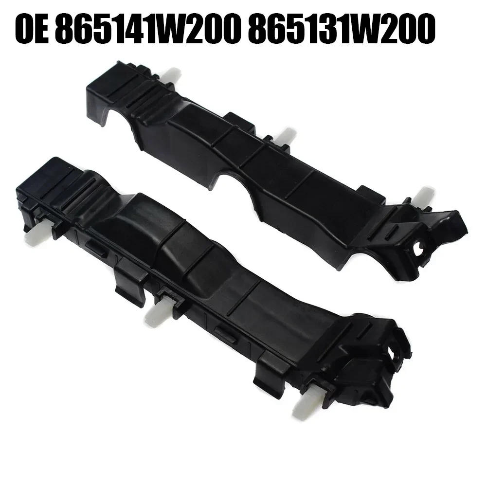 

2 PCS Front Bumper Side 865141W200 Black Bracket Left Right Direct Fit Plastic Easy Installation. Front Bumper