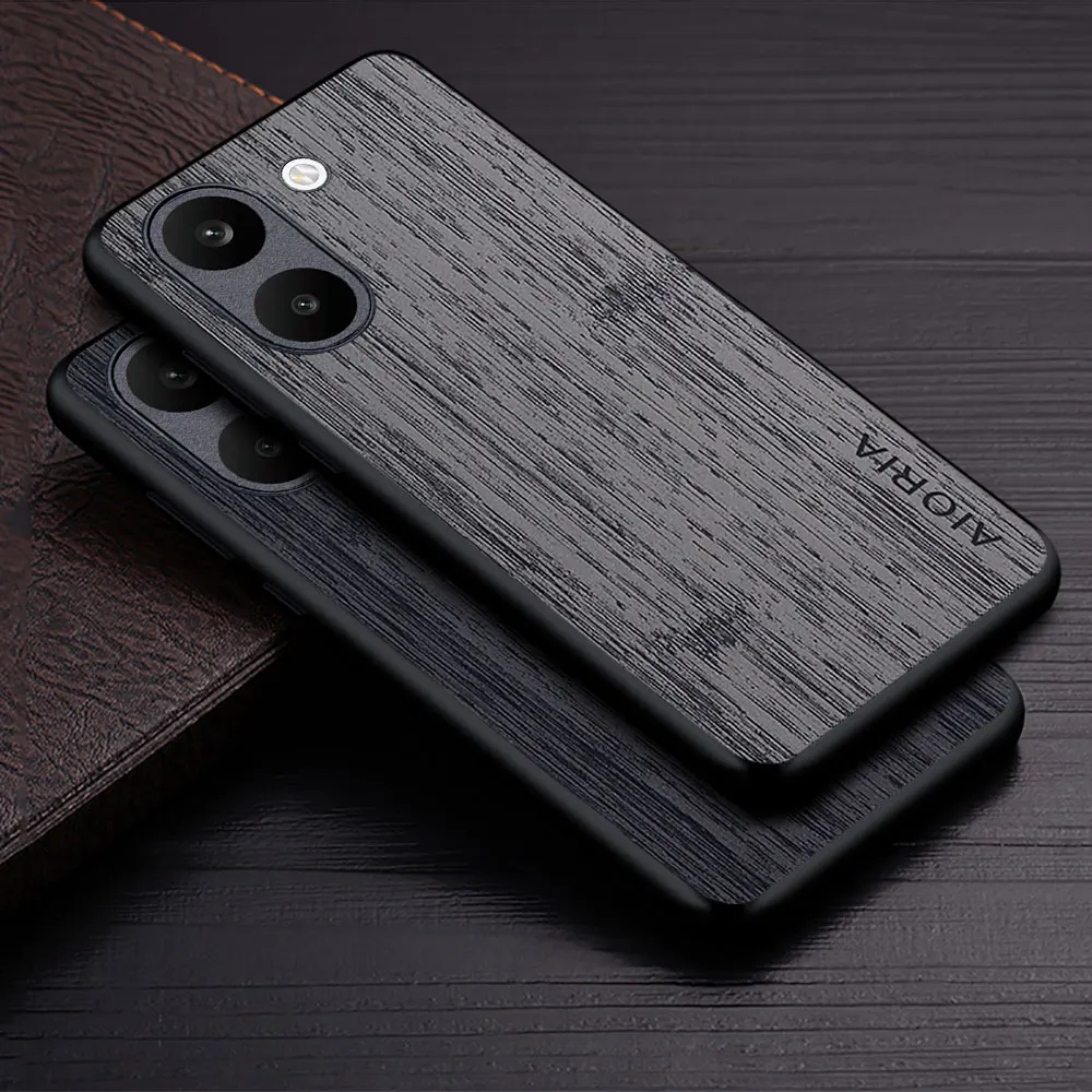 Hülle für Xiaomi Poco X8 Pro Max Funda Bambus-Holzmuster Leder-Handyhülle Luxus-Coque für Xiaomi Poco X8 Pro Max Case