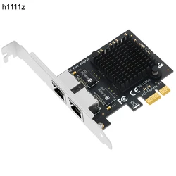 Сетевая карта PCIE, 2,5 ГБ, PCI Express X1 на 2 порта RJ45 Gigabit Ethernet NIC, сетевой адаптер 2500 Мбит/с, чип RTL825BG для настольного ПК