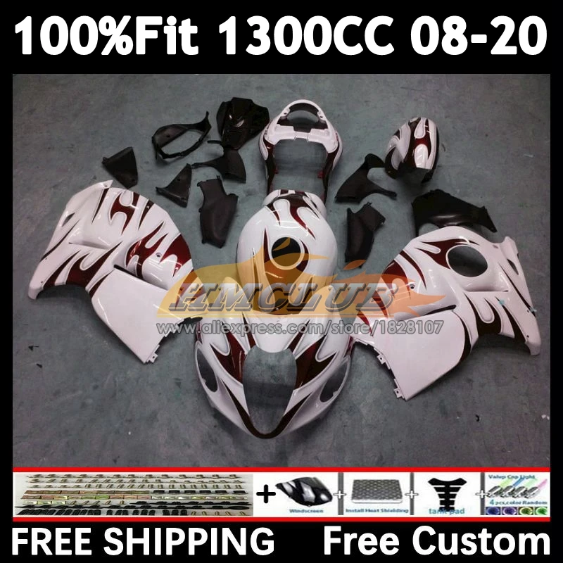 Red flames Fairing For SUZUKI Hayabusa GSXR1300 2008 2009 2010 2011 2012 2013 39No.285 GSXR 1300 2014 2015 2016 2017 2018 2019