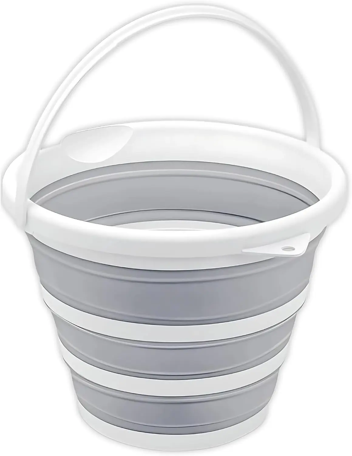 

2.6 Gallon Collapsible Bucket with Handle, Foldable Water Pail for Camping, Fishing, Cleaning & Storage