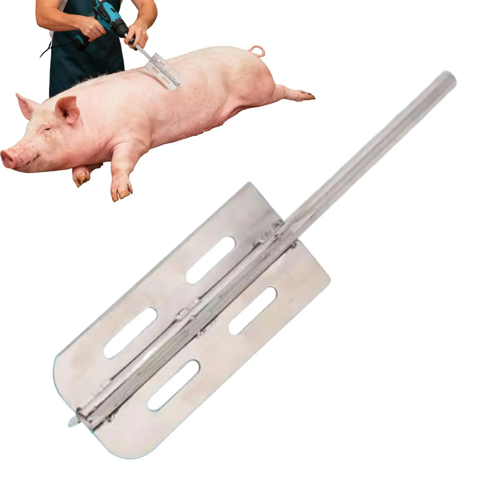 Herramienta de afeitadora de pelo de cerdo, Manual de acero inoxidable, eficiente para matanza, carnicero, ganado, cerdo, ovejas, cabras