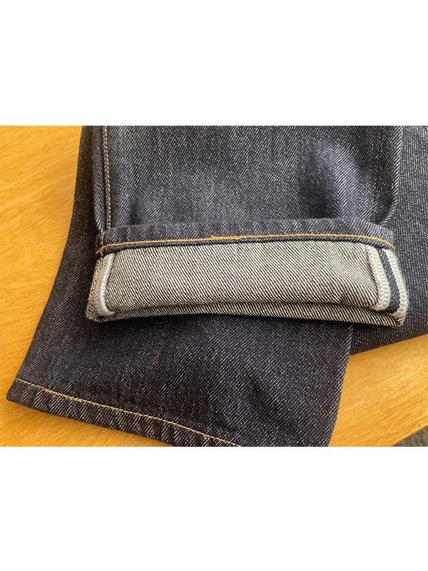 Jenny & Dave français Elegnat femme vêtements minimaliste coton droit taille haute mince pantacourt jean femme Denim pantalon 2026