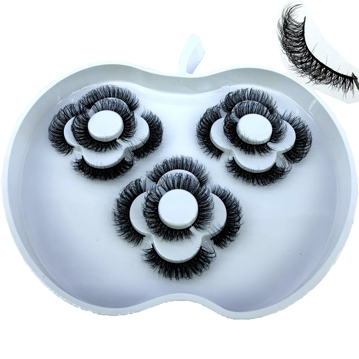 HBZGTLAD 2024 New 9 Pairs 3D Mink Lashes Bulk Russian Volume Fluffy Natural False Eyelashes Thick Dramatic Mink Eyelashes