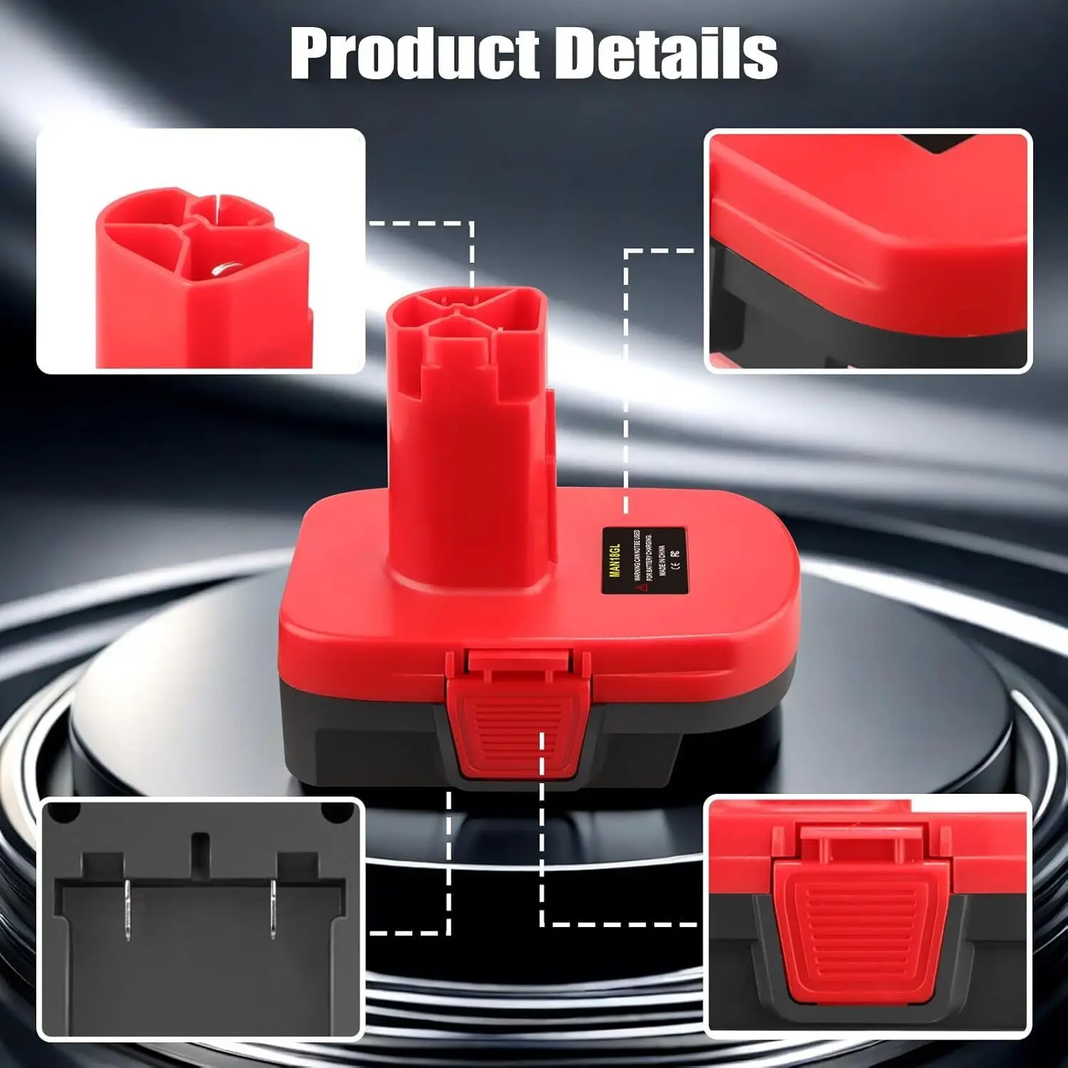 Imagem -02 - para Artesão 19.2v Broca Adaptador de Bateria para Artesão 20v V20 Conversor de Bateria de Íon-lítio para 19.2v Estilo Antigo Ferramenta sem Fio