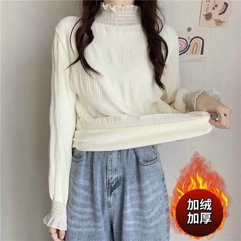 

Женская осенняя модная простая однотонная водолазка с длинным рукавом, женская одежда, повседневные элегантные темпераментные топы TT216