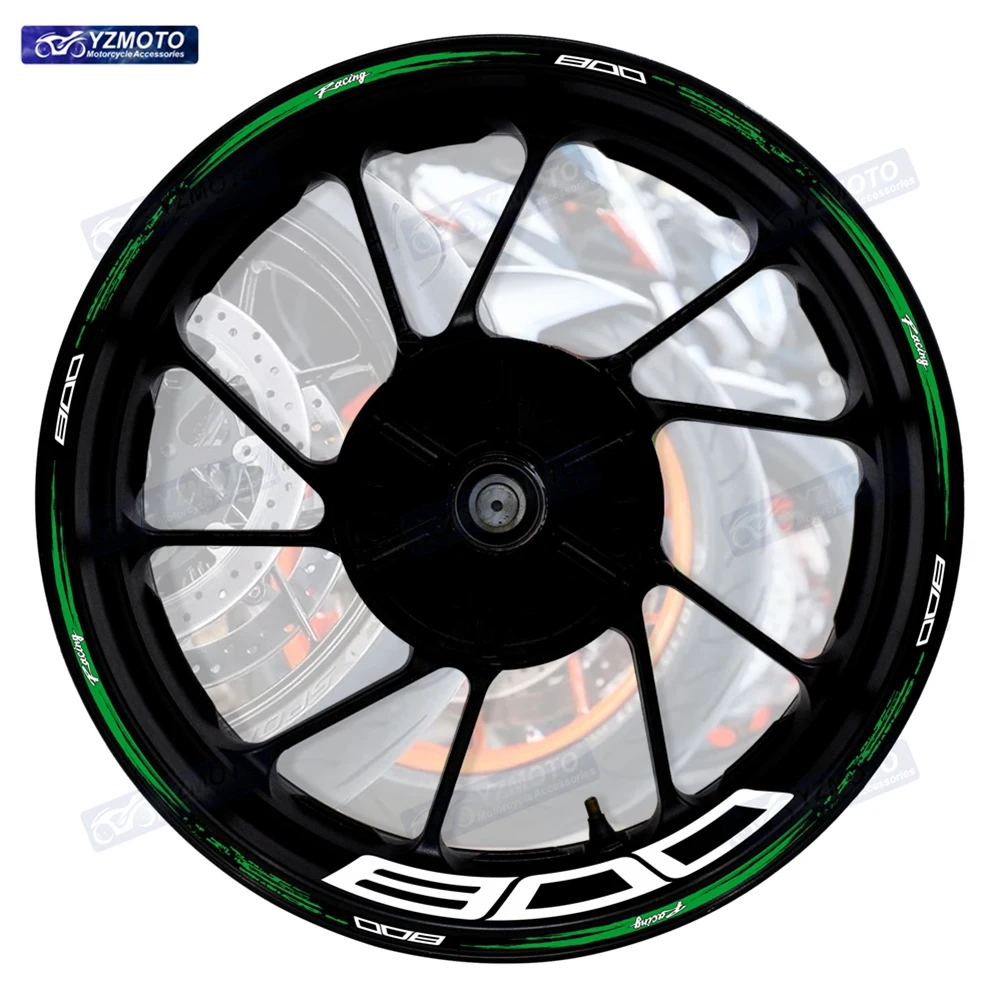 

Аксессуары для мотоциклов, наклейка для Z800, передняя и задняя 17-дюймовая ступица колеса, гоночная водонепроницаемая наклейка, светоотражающая лента на обод автомобиля, наклейки