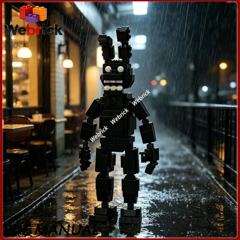 

MOC Shadow Animatronic Rabbit Building Blocks Shadow Bonnie Figure Model Bricks Collection Display