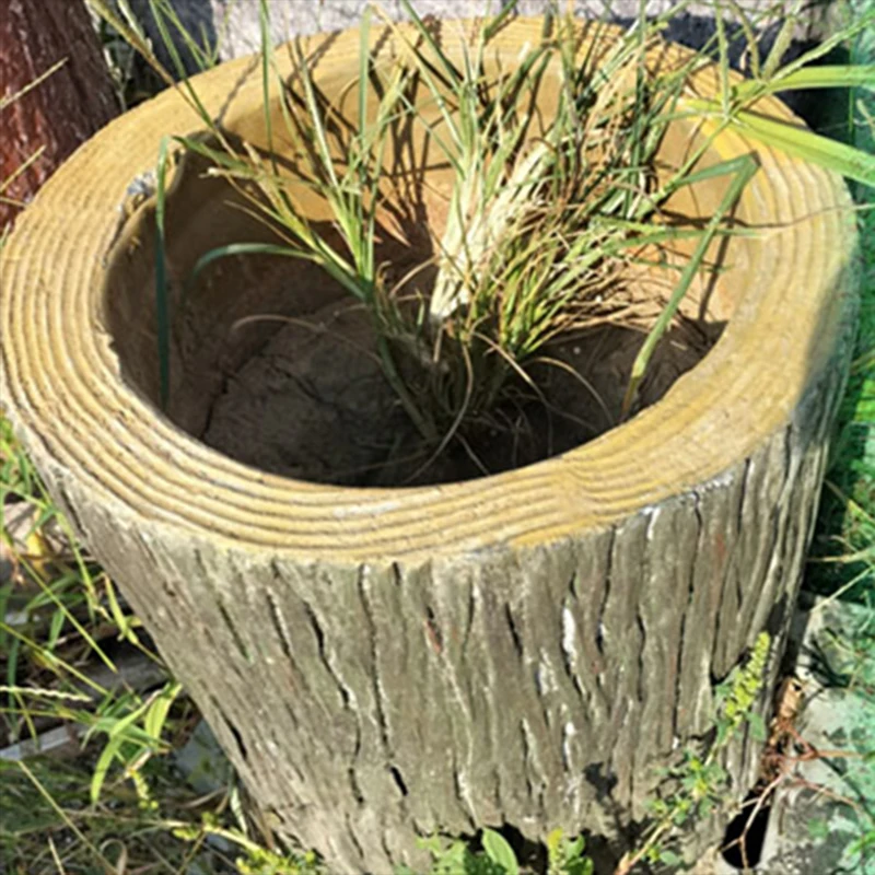 Cedar Bark Simulation Texture Stamped Cement Mold 50 * 30Cm Diy Made Garden Fake Wooden Pile Bark Compression Mold