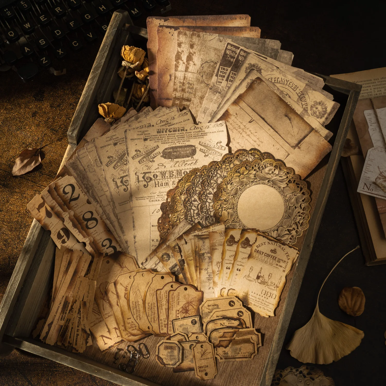 

Желтые воспоминания серии, винтажное горящее кружево, пейзажный материал, бумага, креативный DIY, мусорный журнал, коллаж, канцелярские принадлежности для скрапбукинга