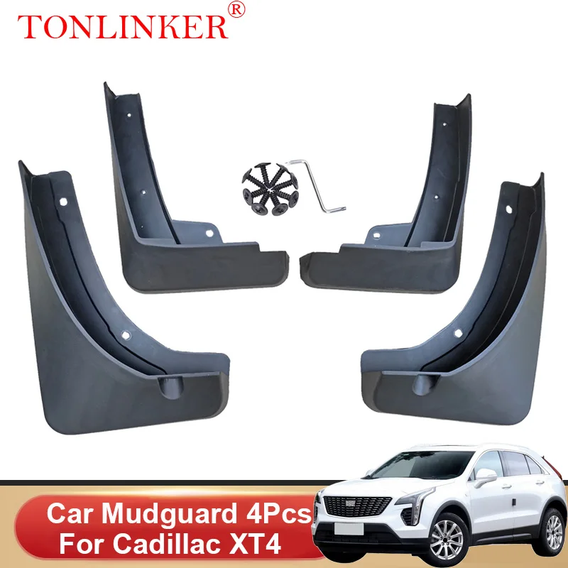 

TONLINKER Car Mudguard For Cadillac XT4 2020 2021-Present Front Rear Mudguards Splash Guards Fender Mudflaps 4Pcs Accessories