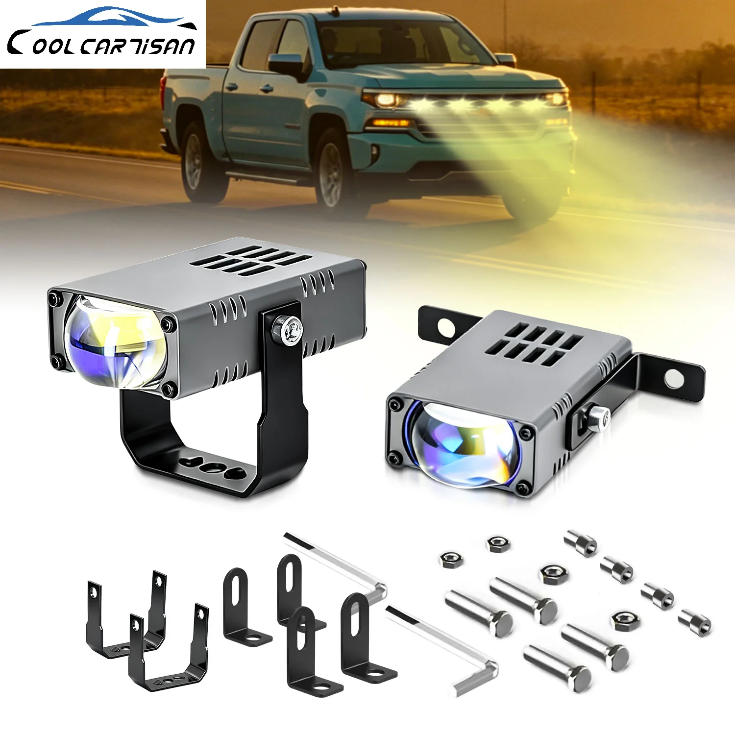 Auto Additional Work Light Bar Explorer Fog Lamps Long Range Auxiliary Motocross Fan Fog Light Off Road Super Brighter 12V 24V