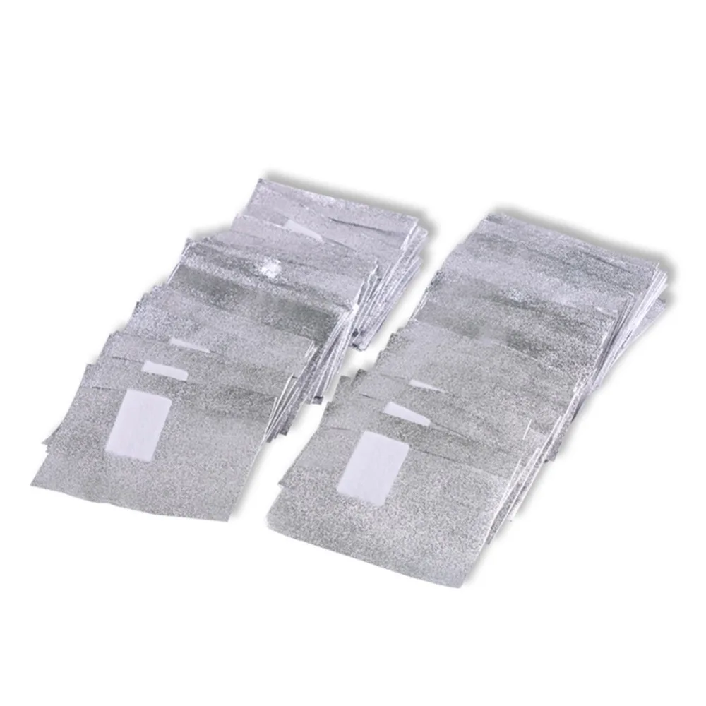 100pcs Aluminium Foil Aluminium Foil Nail Remover Wrap Built-in Lint-free Cotton Pads Easy To Use Nail Art Removal Foil Wrap