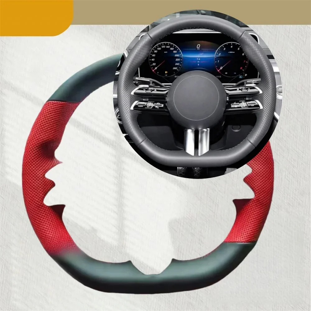 Protector para volante de coche, accesorios para Mercedes Benz Clase C W206 2021 Clase E W213 2021 Clase S W223 2021, envoltura de dirección