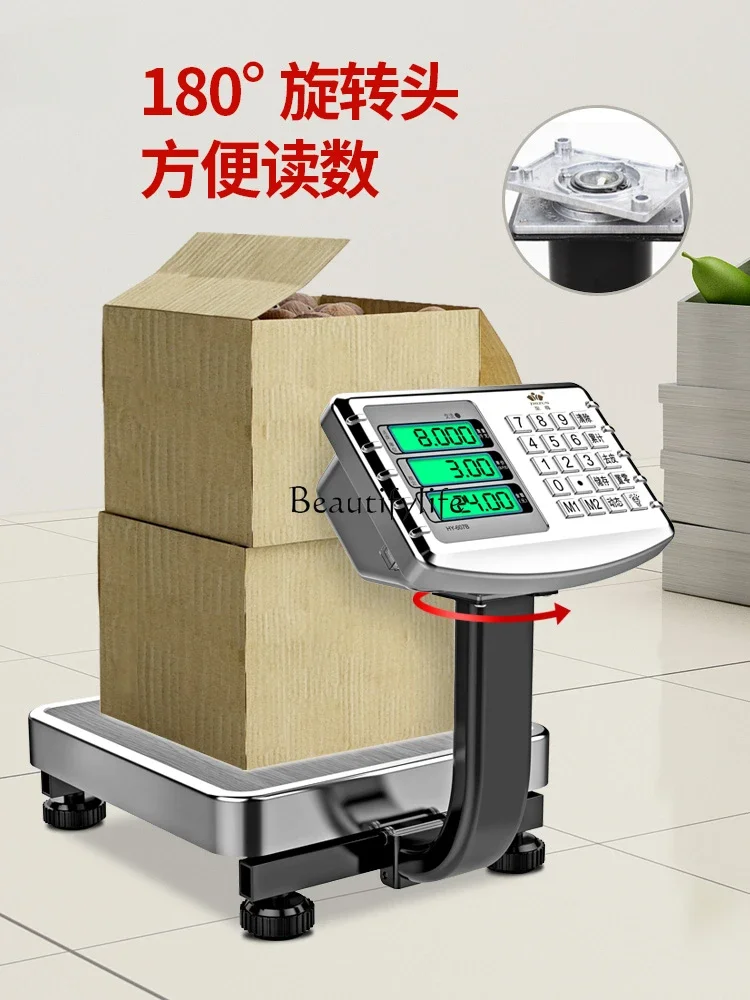 Electronic Commercial Small Platform Scale 60kg Electronic Weight High Precision Fruit Pricing Scale