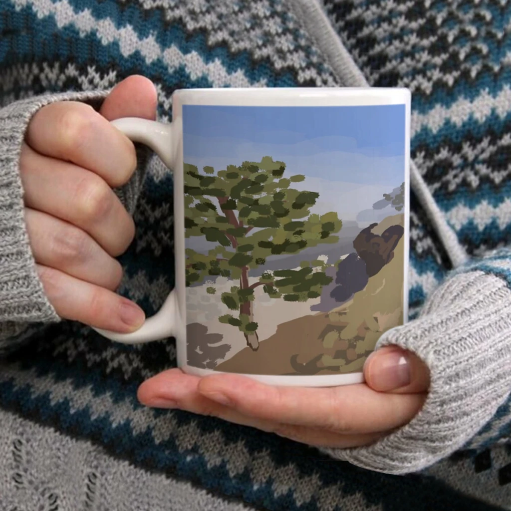 

foggy day at the beach landscapeCoffee Mug Tea Cup 11oz Coffee Cup Funny Birthday Ceramic Mug Personalized Cup
