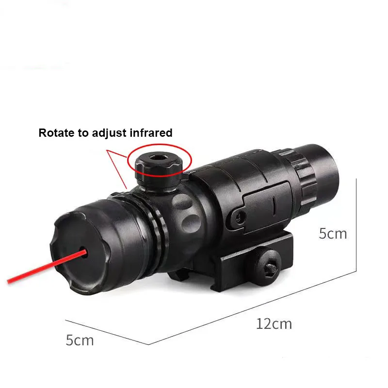 ガンボール用の戦術的な懐中電灯,赤い光の銃,暗闇で光る,7〜8mm,水球,ガンアクセサリー,2023