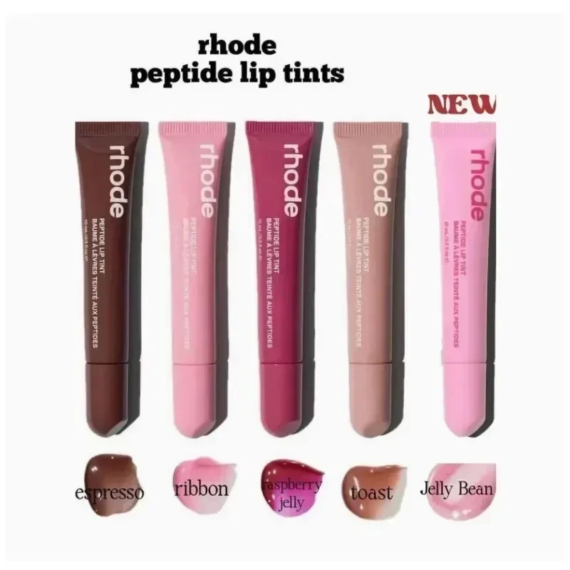 Rhode Lip Gloss ลิปกลอส Plump Moisturizing Lip Glaze Essence Gel น้ํามันลิปสติก Mirror Glass แต่งหน้าติดทนนานสาว