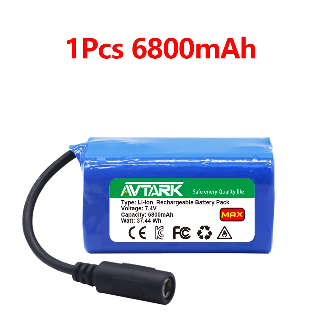 Lipo аккумулятор для T188 T888 2011-5 с дистанционным управлением, эхолот, рыболовная приманка, лодка, запасные части, аксессуары для радиоуправляемых игрушек, 2S, 7,4 В, 6800 мАч.