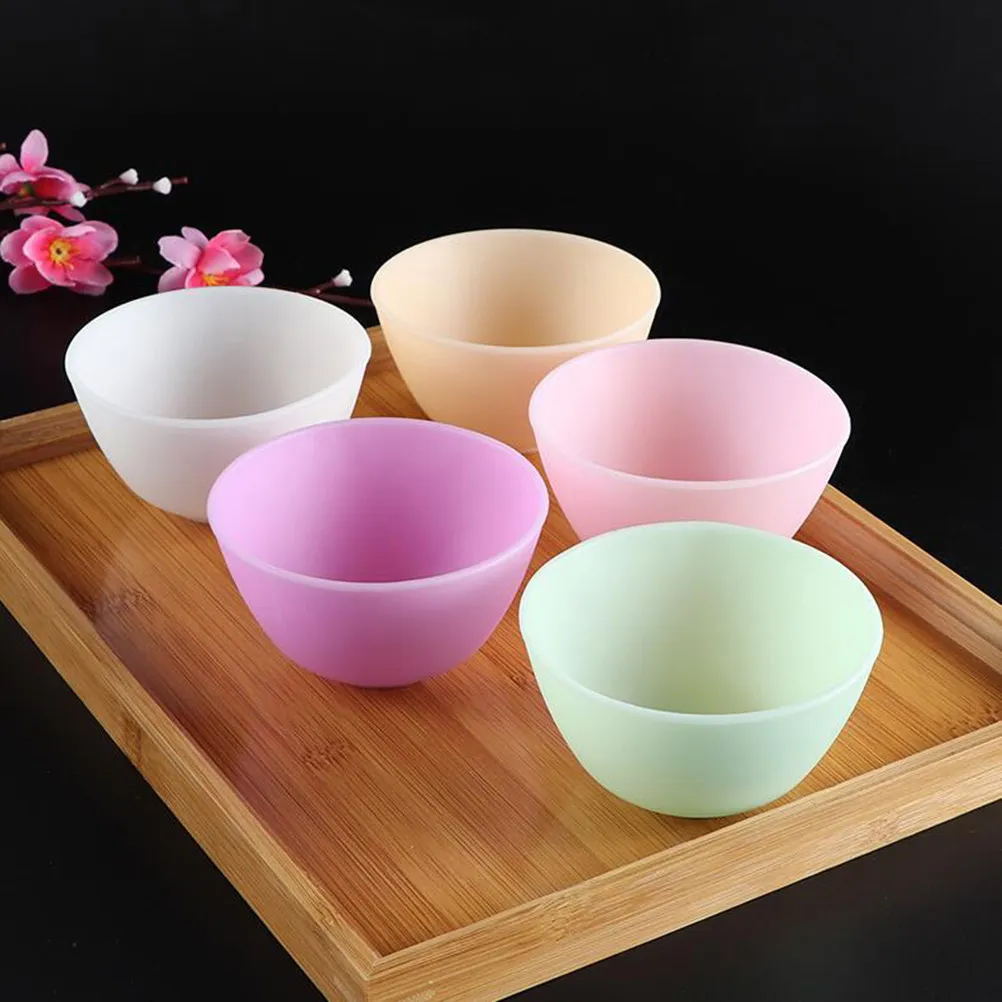 Odorless Silicone Bowl Home Use Anti-Drop 10.5x7cm Prep Measuring Mask Mixing Non-Slip Baking Mixing Tool Silicone Bowl
