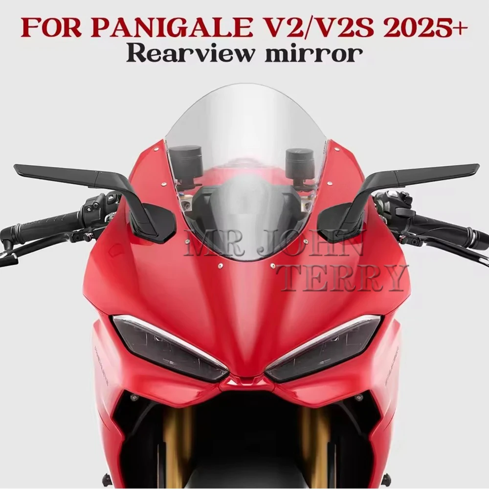 2025 2026 For Ducati Panigale V2 S V2S Motorcycle V2 V2S Rearview Mirrors Wind Wing Adjustable Rotating Side Mirrors