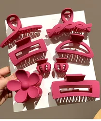 Set di 8 fermagli per capelli in plastica, accessori per capelli grandi, forcina semplice, strumenti per lo Styling dei capelli sottili per le donne