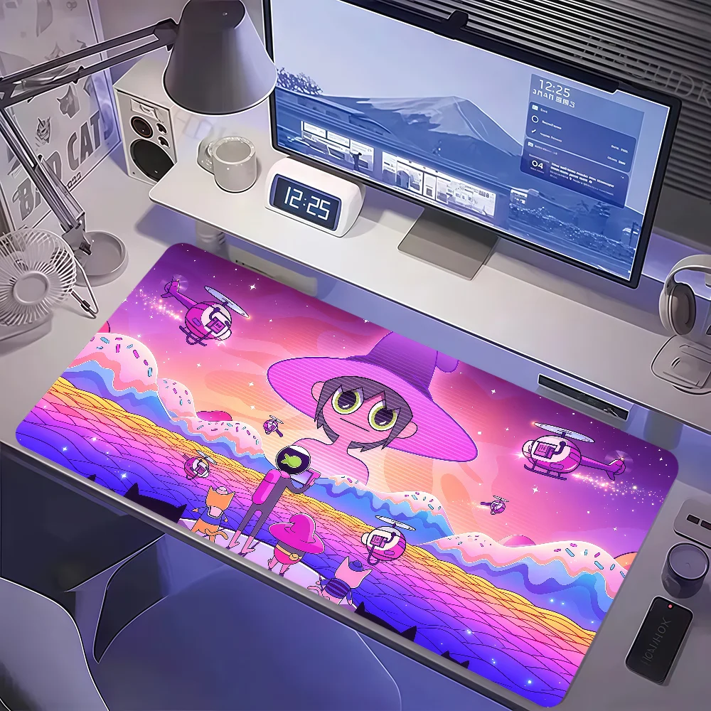 Cartoon T-The Midnight Gospel Mouse Pad Large Non-slip Lockedge Desktop Computer Desk Mat Keyboard MousePad Office Gamer Student