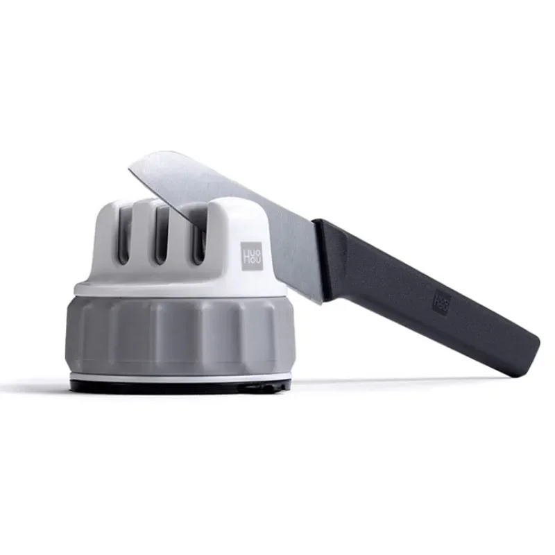 Huohou Mini Knife Sharpener One-handed Sharpening Super Suction  Kitchen Sharpener Tool sharpening stone