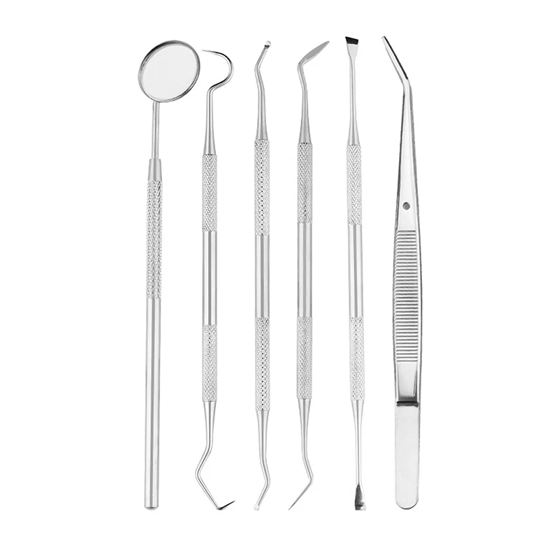 Aço inoxidável Placa Dental e Ferramenta de Remoção de Tártaro, Kit Espelho Dental, Boca Bolso, Tooth Care Appliance, 1Pc