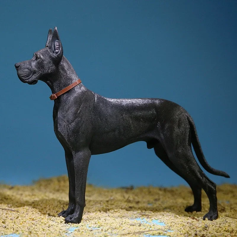 JXK Scala 1/6 Simulazione Resina Tedesco Grande Dane Pet Dog Modello Animale per Figure Giocattolo da 12 pollici Accessori per Scena del Corpo