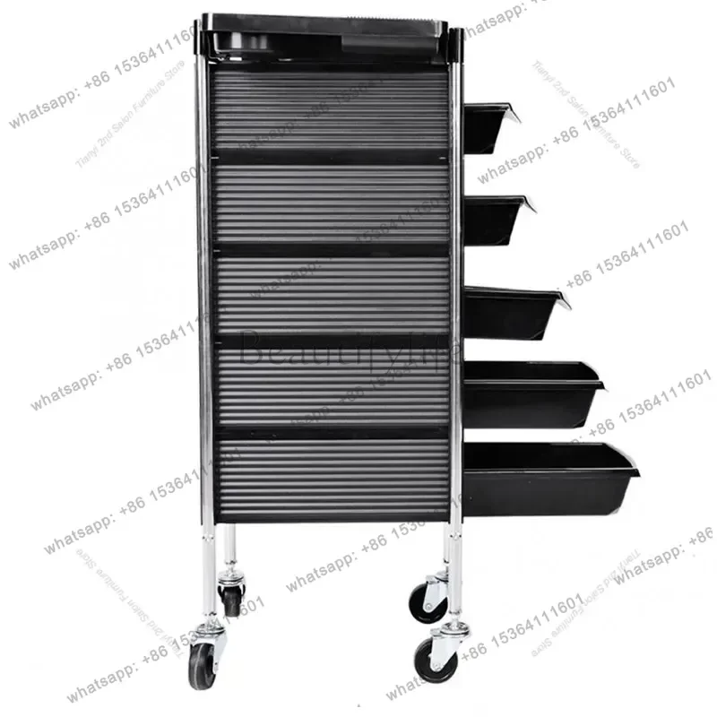 Factory Direct Sales Nordic Beauty Salon Rolling Cart Modern Barbershop Drawers Designers Salon Trolley Barbershop Furniture Car