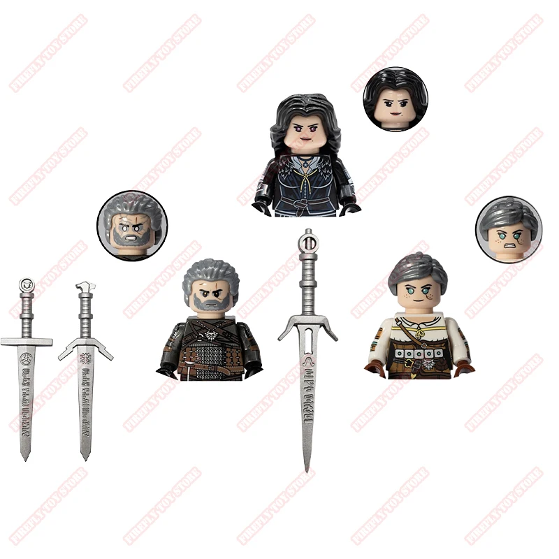 

The Witcher 3:Wild Hunt Animation Game Peripheral Toys Geralt Cirilla Yennefer Small Doll Anime Action Model Figures Collection