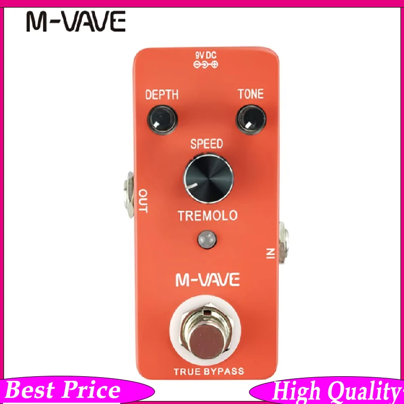 M-VAVE TREMOLO Guitar Effect Pedal Recording Loop Delay Overload Guitar Single Block Effect Device Guitar Parts Accessories