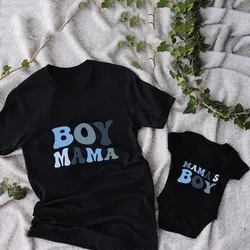 Boy Mama Shirt Mama's Boy Romper Mothers Day Matching Gift Mommy and Me Outfit New Mom Shirts Mom and Me Family Look