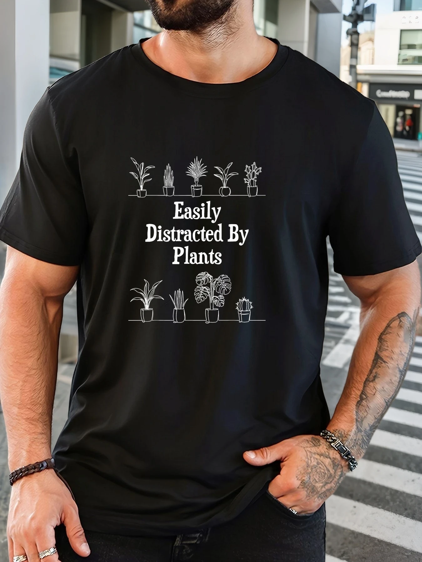 

Men's T-Shirt 100% Cotton Summer Casual Soft Creative Letter Print Round Neck Breathable Short Sleeve T-Shirts 2025 New Tees