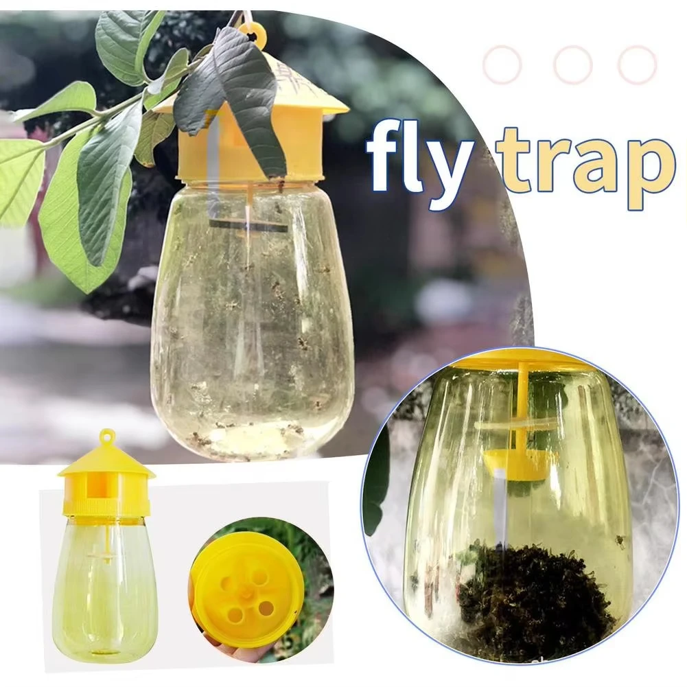 Outdoor Reusable Fly Magnet Fruit Trap Outdoor Hanging Drosophila Trap Reusable Fruit Flies Cather for Orchard Vegetable Garden