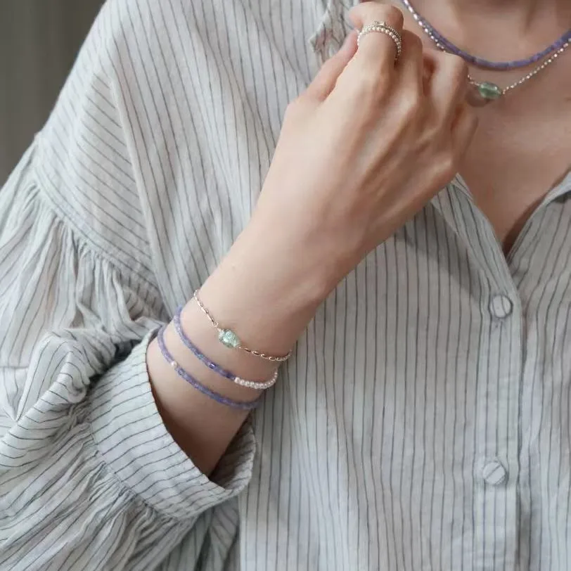 

Fashion Glass Beaded Bracelet Women Handmade Sweet Minimalist Versatile Hand Jewelry Gift