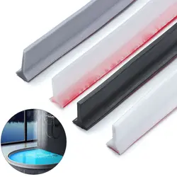 Self-Adhesive Silicone Bathroom Water Stopper Water Retaining Strip Bendable Bathroom Door Washing Machine Shower Dam Barrier