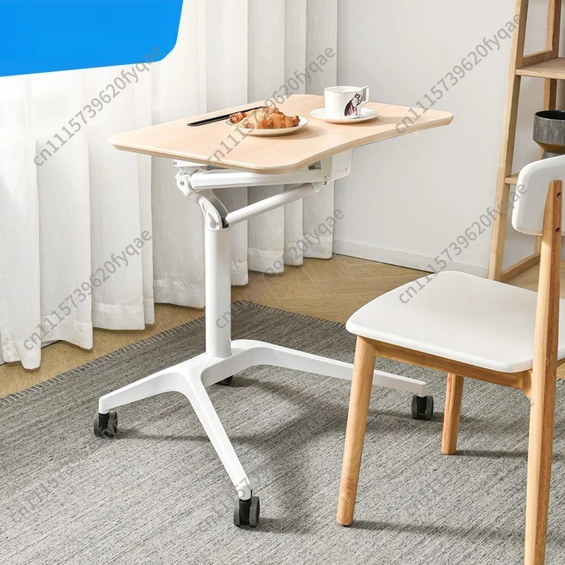 Mobile laptop computer desk Standing office Learning desk Sofa Bedside simple pneumatic lifting table
