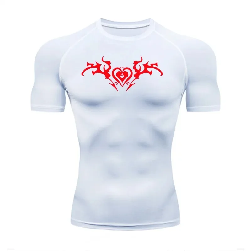 Fashionable Minimalist Men Running Fitting Short Sleeved Sports High Elasticity Fitness Casual Comfortable Breathable Tight Fit