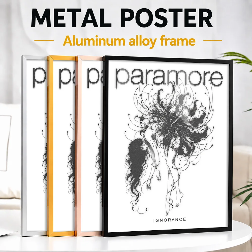 Paramore Ignorance Single Framed Aluminum Metal Poster Personalized Painting Style Wall Art For Listening Lounge And Bedroom