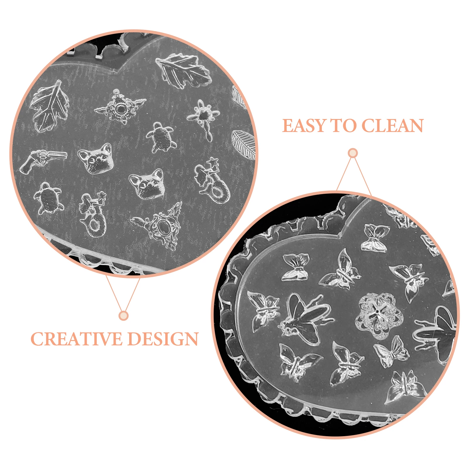 

8pcs Flower Resin Polymer Clay Molds Diy Nail Art Craft Molds For Jewelry Making Durable Smooth Surface Easy To Use