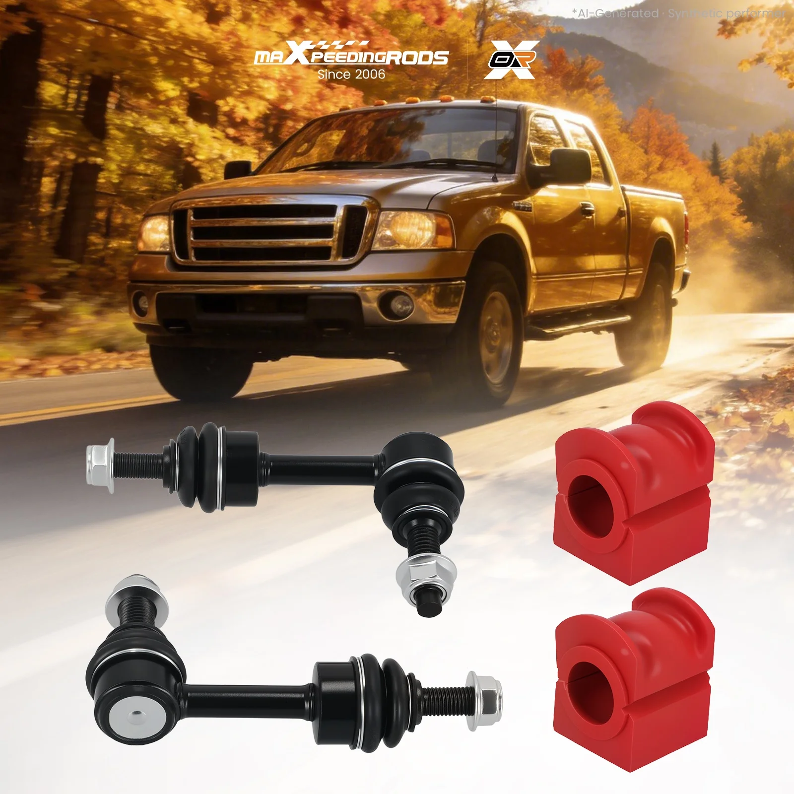 Set of 4 Front Sway Bar Links w/Bushings For 2004 2005 FOR Ford F-150 F150 2WD