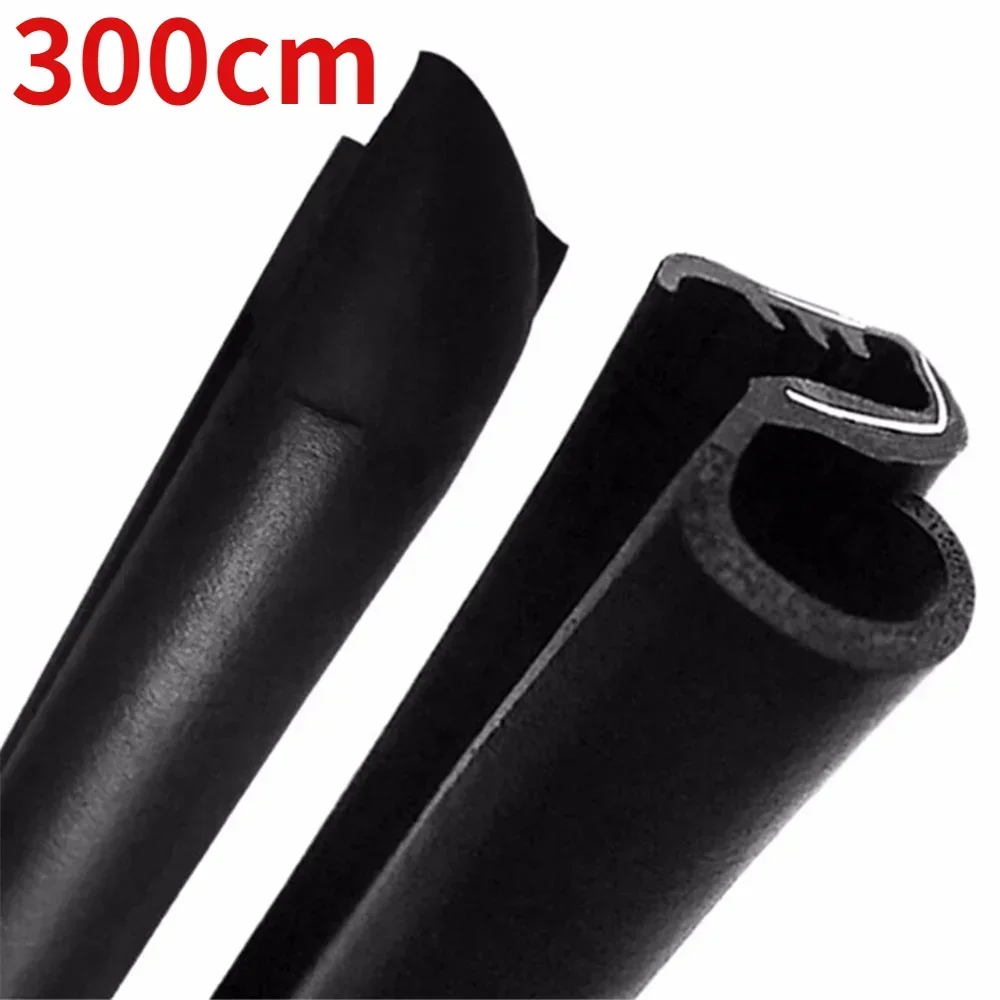 100-300cm,Car Door Rubber Seal Strips Auto Double Layer Sealing Stickers for Door Trunk Sound Insulation Weatherstrip Interior