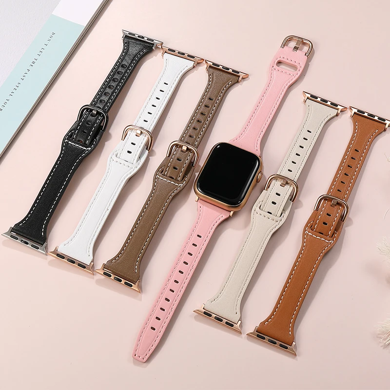 applewatch strap Balloon small waist rose gold needle buckle iwatch Apple smart watch strap