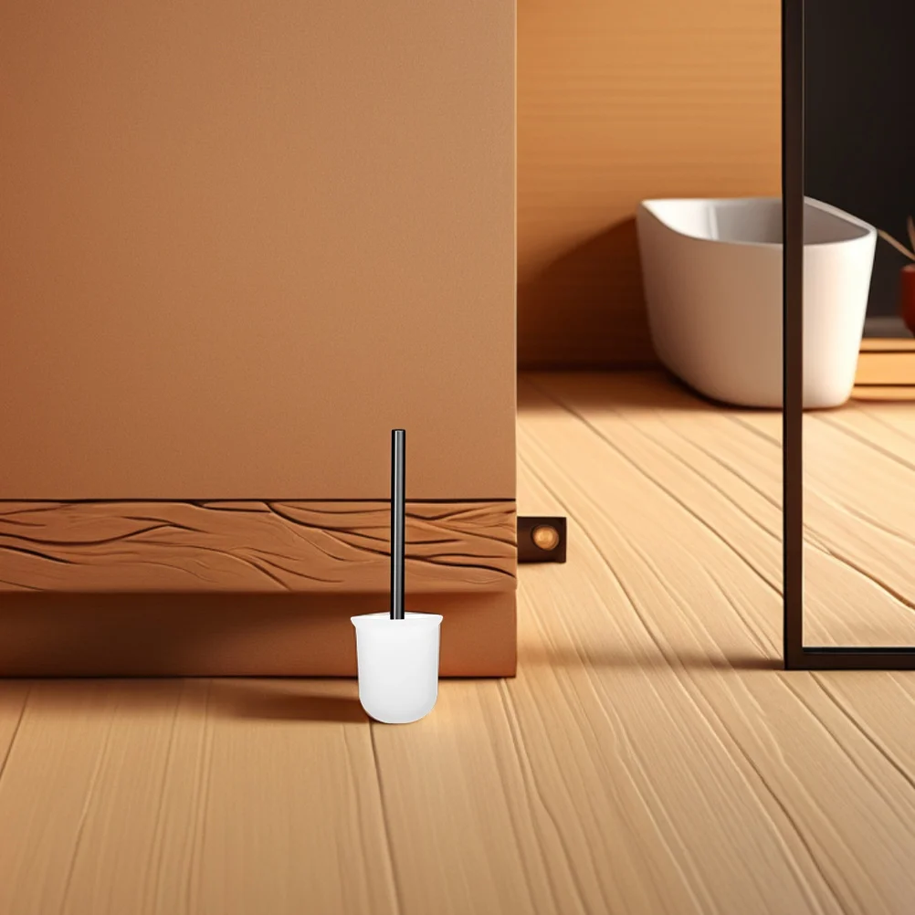 

4pcs Round Toilet Brush Cup Plastic Bathroom Storage Holder Abs Base Tool Stand Accessory For Toilet Bowl Cleaning