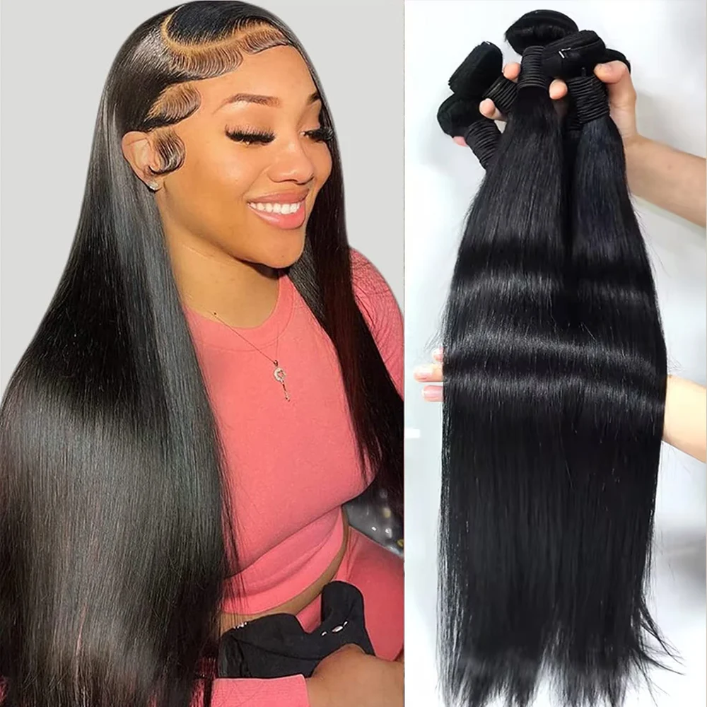 20 30 inch Straight Human Hair Bundles Raw Hair Bundles Human Hair Extensions 3 Days Delivery 100 Grams/Bundle True to Length